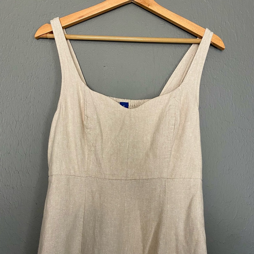 Sleeveless Linen Blend Midi Dress Small - Picture 5 of 9
